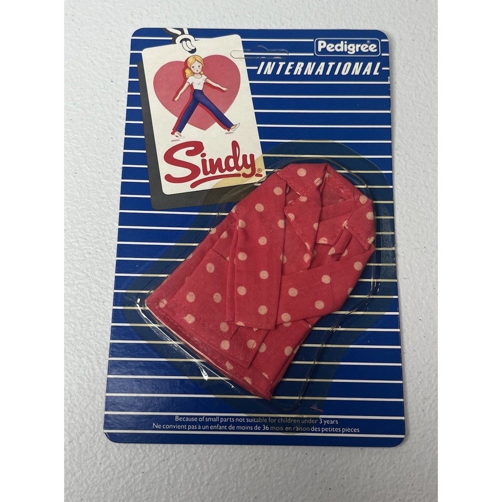 Vtg Pedigree Sindy Doll International Outfit Pink Polkadot NOS